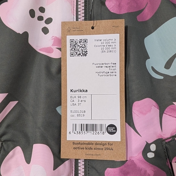 Reima Kurikka Kids Waterproof Snowsuit Thyme Green 3T - Picture 6 of 16